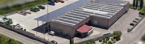 Lo stabilimento BC Ortofrutta di Forchia visto dall'alto