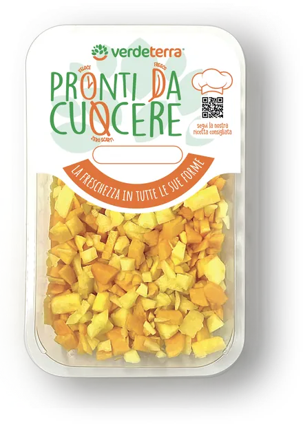 Patate e zucca alla brunoise
