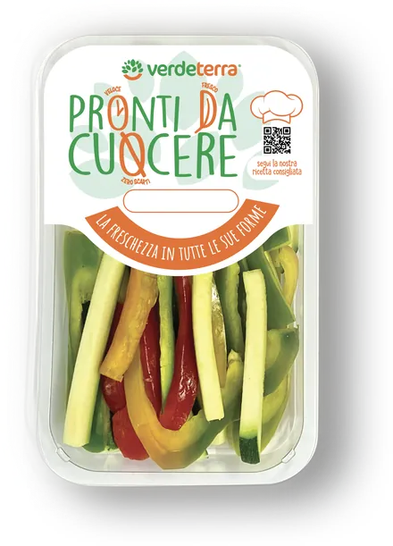 Peperoni e zucchine a listelli
