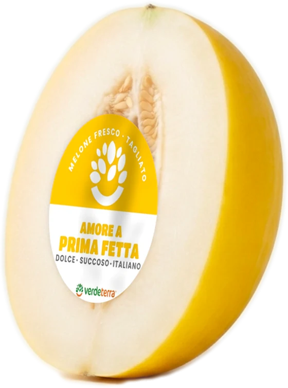 Melone giallo a metà